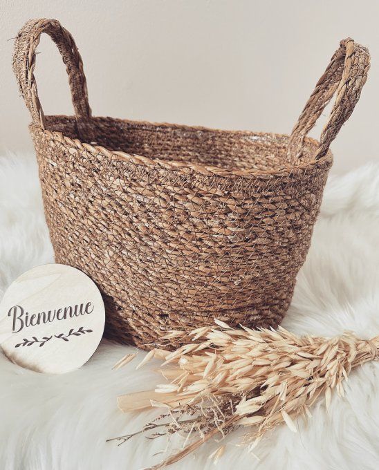 Panier personnalisé en tricotin