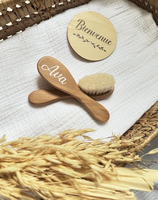 Brosse à cheveux pour bébé personnalisée