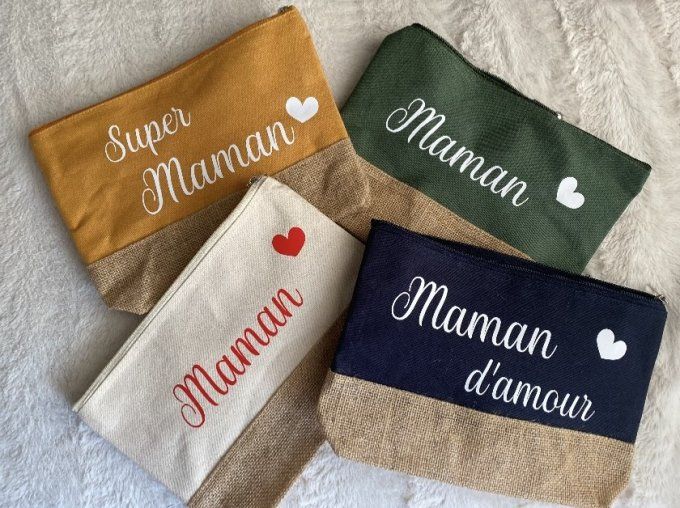 Pochettes en coton et toile personnalisées avec le message de votre choix